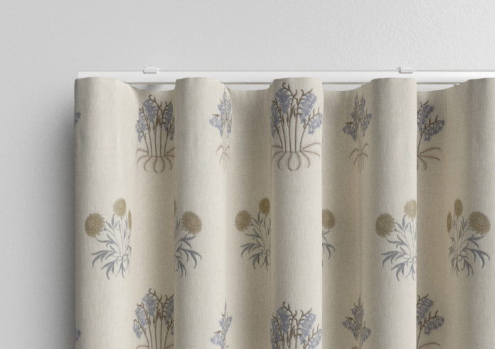 William Morris At Home Lily Flower Embroidery, Woad - Made to Measure Curtains - Image 13